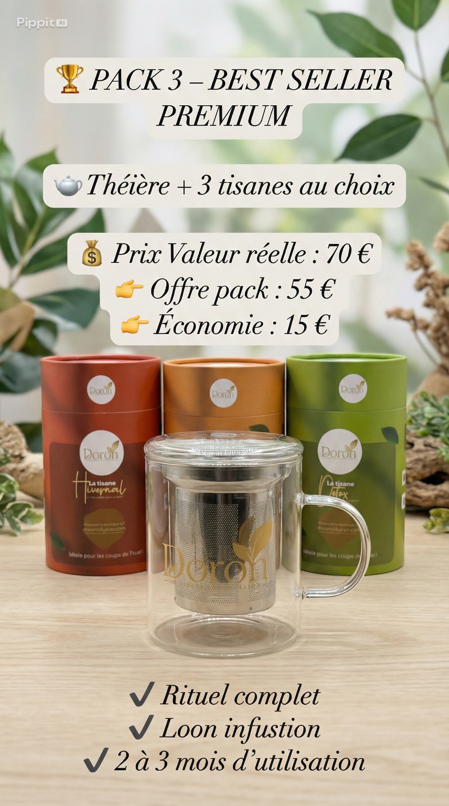 Page d'accueil 6 Théière Bien-Être + 3 Tisanes au Choix